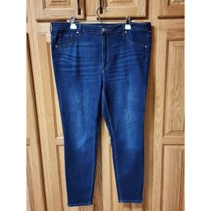 H&M &DENIM Curvy Blue Jeggings. Size 18